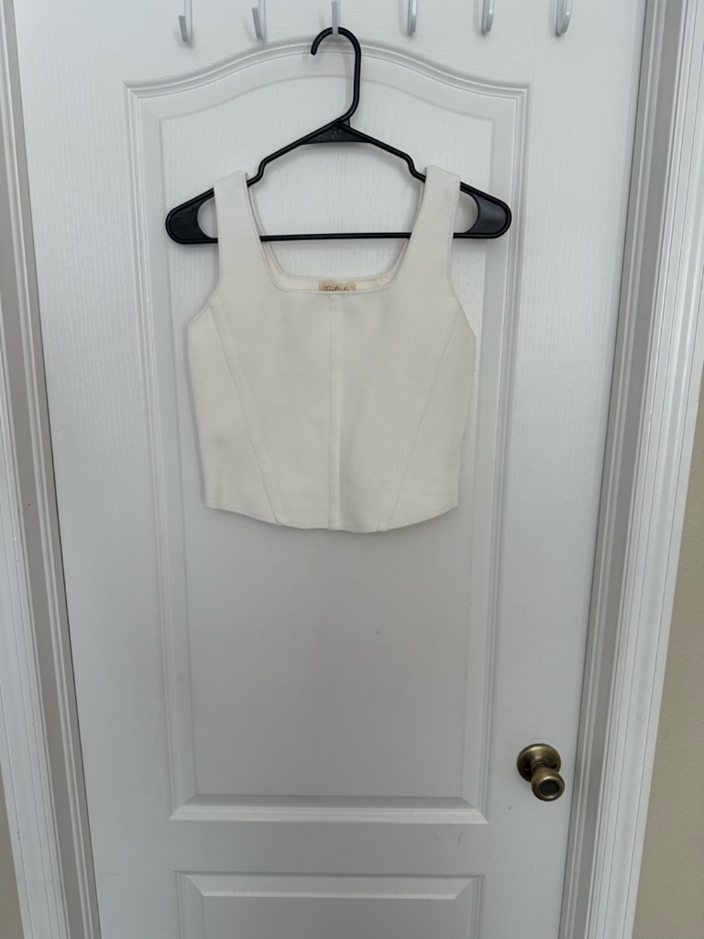 LISTICLE Corset Style Bodycon  Square Neck Flattering Crop Top